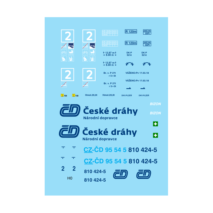 H0 - 810.424 ČD NB2 Bizon
