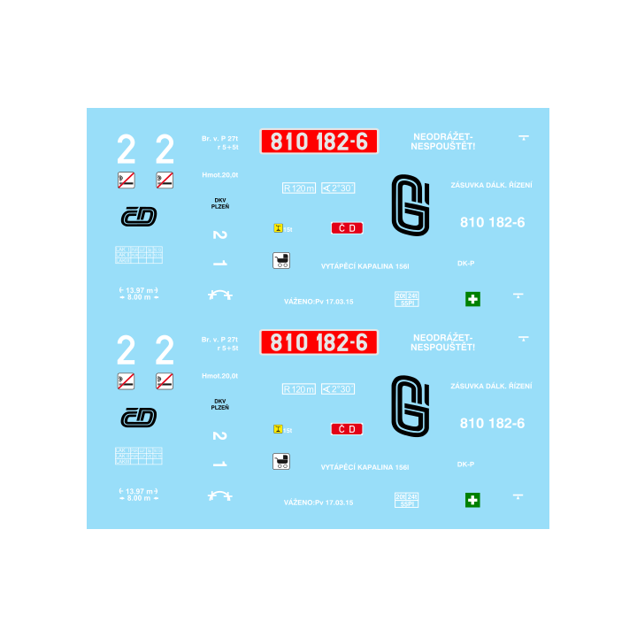 810.182 ČD červená-slonová kost