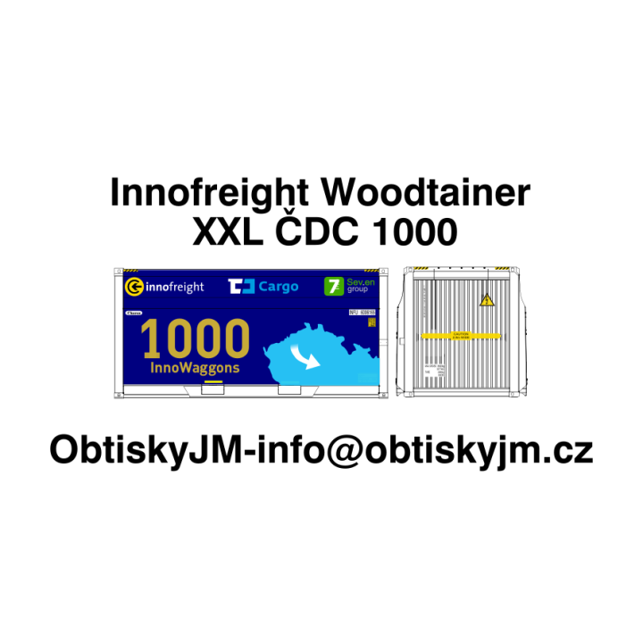 Innofreight Woodtainer XXL ČDC 1000 Innowaggons