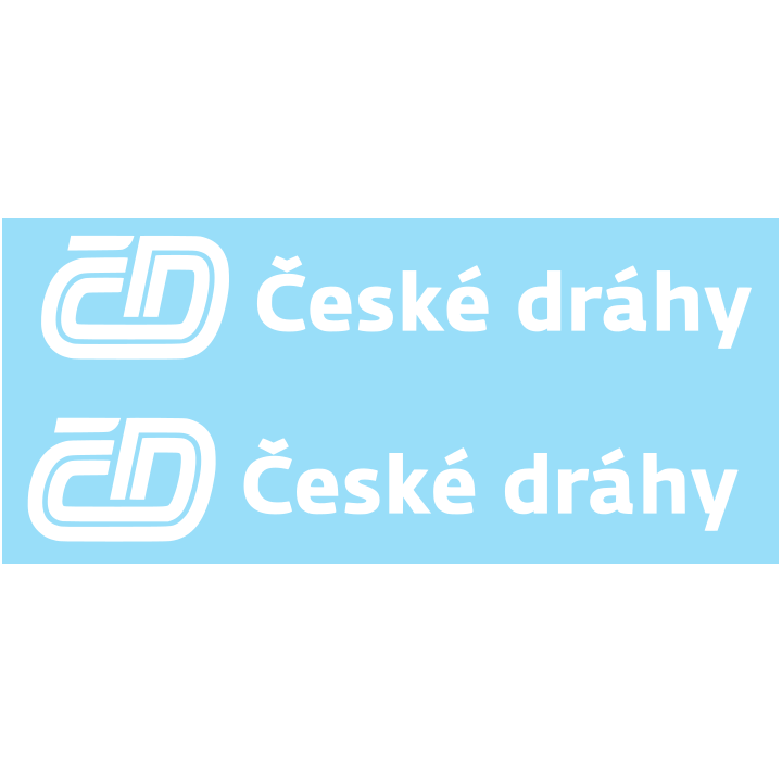Logo České dráhy bílé