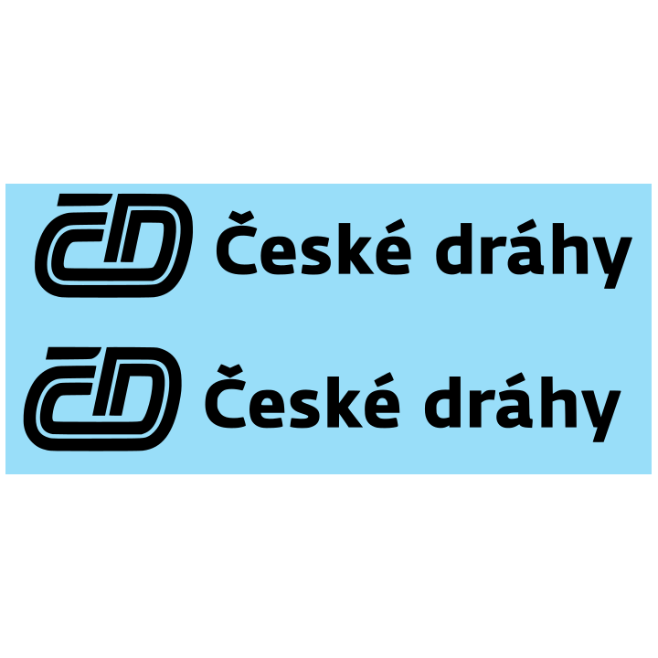 Logo České dráhy černé