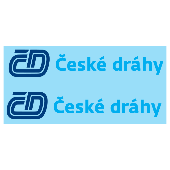 Logo České dráhy světle modré