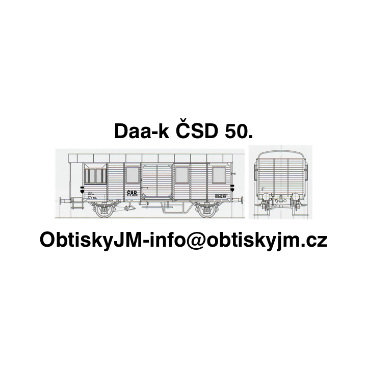 H0-Ds-ČSD 50.léta A, bílé popisy