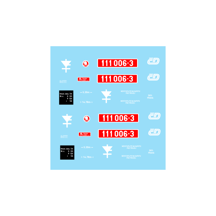 111.006 ČD bílo oranžová