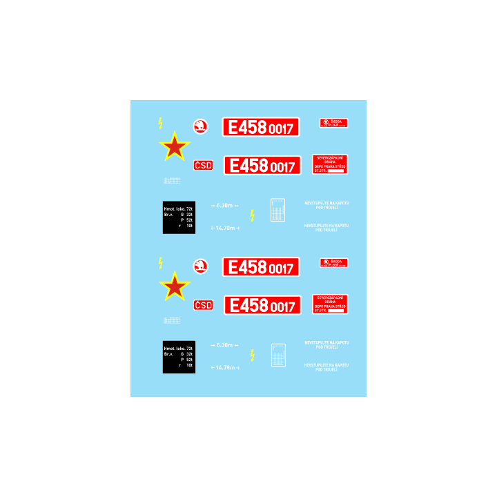 H0-E458.0017 ČSD unifik. 70.-80.léta