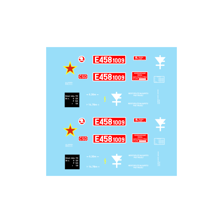 H0-E458.1009 ČSD unifik. 70.-80.léta