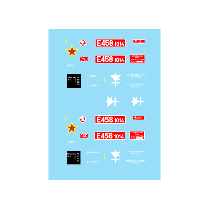 H0-E458.1014 ČSD unifik. 80.léta