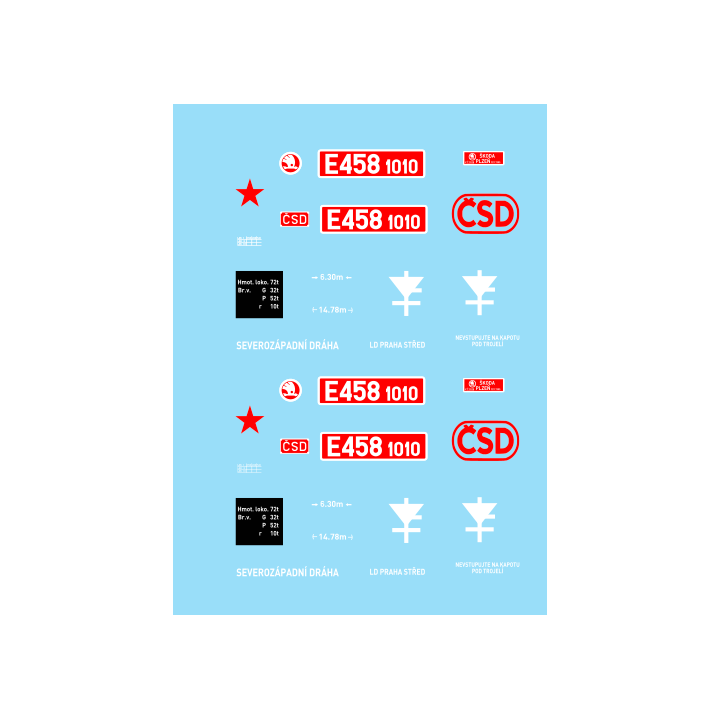 H0-E458.1010 ČSD unifik. 2/2. 80.let