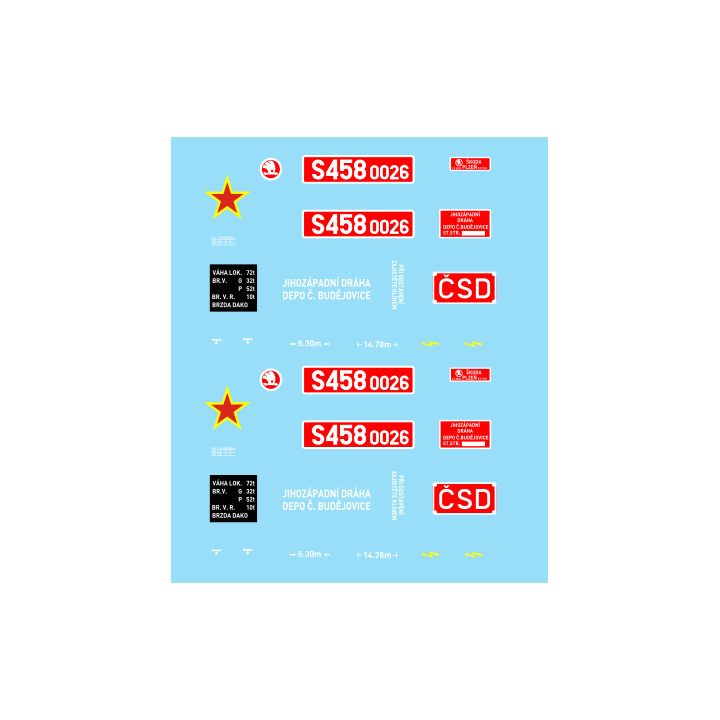H0-S458.0026 ČSD z výroby 60.léta