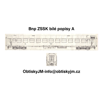 H0-Bnp 053 ZSSK Bílé popisy A