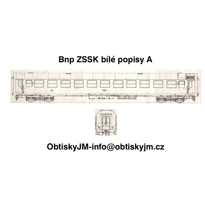 H0-Bnp 053 ZSSK Bílé popisy A