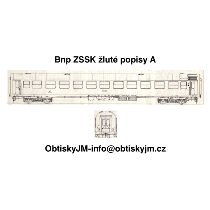 H0-Bnp 053 ZSSK žluté popisy A