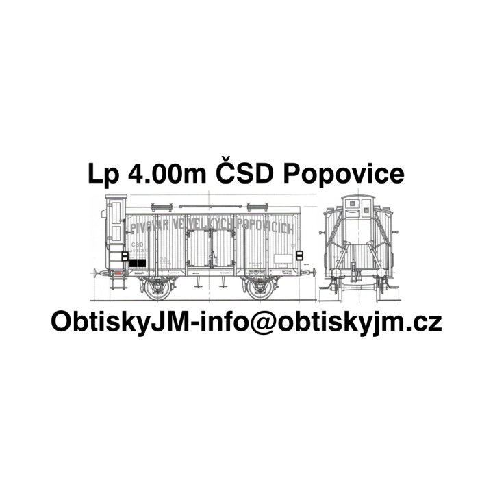 H0-Lp 4.00m ČSD Velké Popovice B