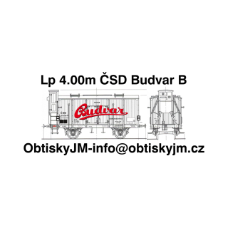 H0-Lp 4.00m ČSD Budvar B,A