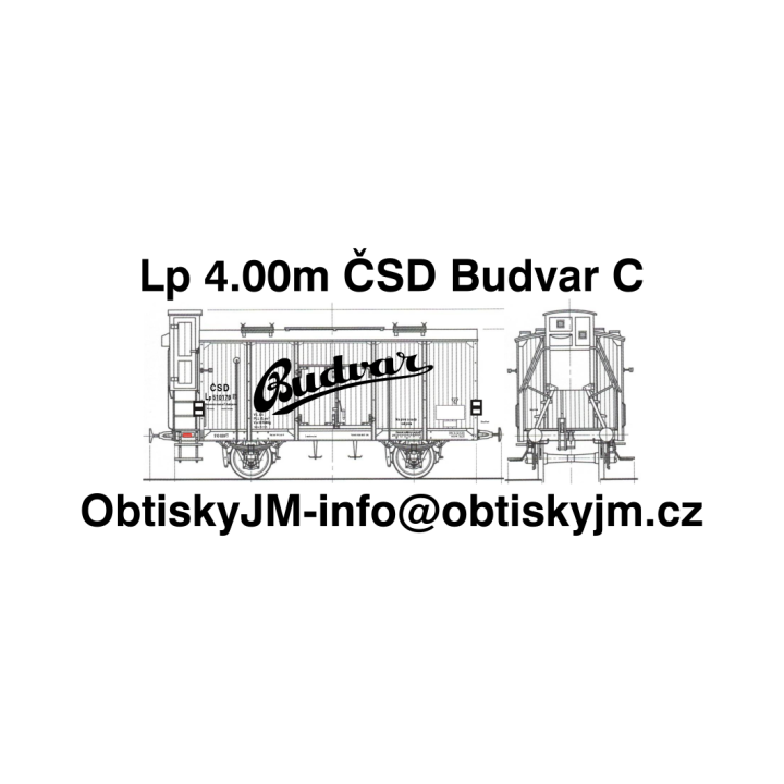H0-Lp 4.00m ČSD Budvar C,B