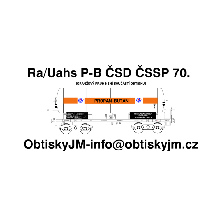H0-Ra/Uahs Propan-butan ČSD ČSSP 70.léta C