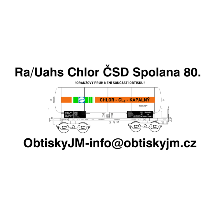H0-Ra/Uahs Chlor ČSD Spolana 80.léta B