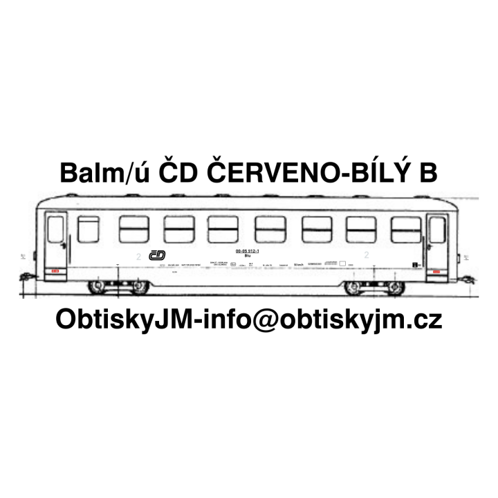 H0e-Balm/ú ČD červeno-bílý B