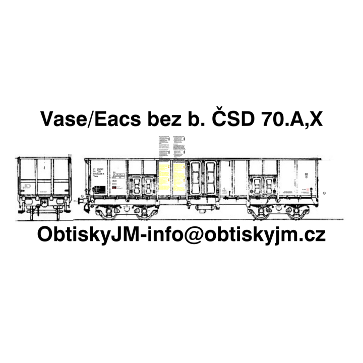 Vase bez brz. budky ČSD 70.léta A,B