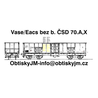 Vase bez brz. budky ČSD 70.léta A,D