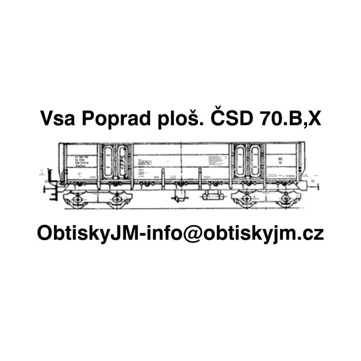 Vsa Poprad plošina ČSD 70.léta B,B