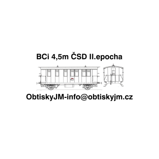 H0-BCi 4,5m ČSD II. epocha  Dom.st. Plzeň A