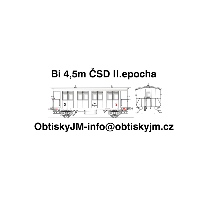 H0-Bi 4,5m ČSD II. epocha  Dom.st. Plzeň B