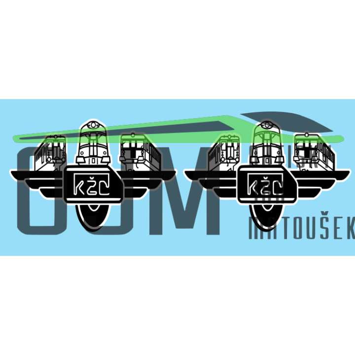 KŽC černé čelní s bílým podkladem