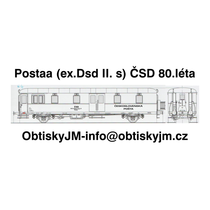 Postaa (ex. Dsd II.s.) Rybák ČSD 80.léta Dom.st. Praha střed A