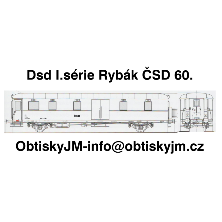 H0-Dsd I.série Rybák ČSD 60.léta Dom.st. Plzeň G.N.  A