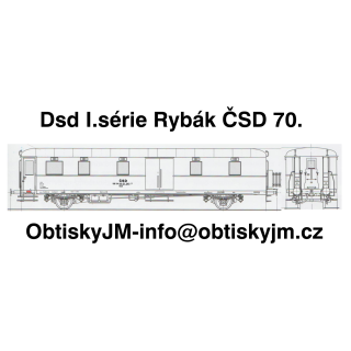 H0-Dsd I.série Rybák ČSD 70.léta Dom.st. Plzeň G.N.  A