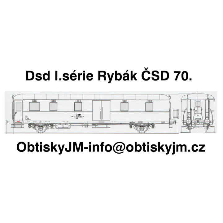 H0-Dsd I.série Rybák ČSD 70.léta Dom.st. Plzeň G.N.  A