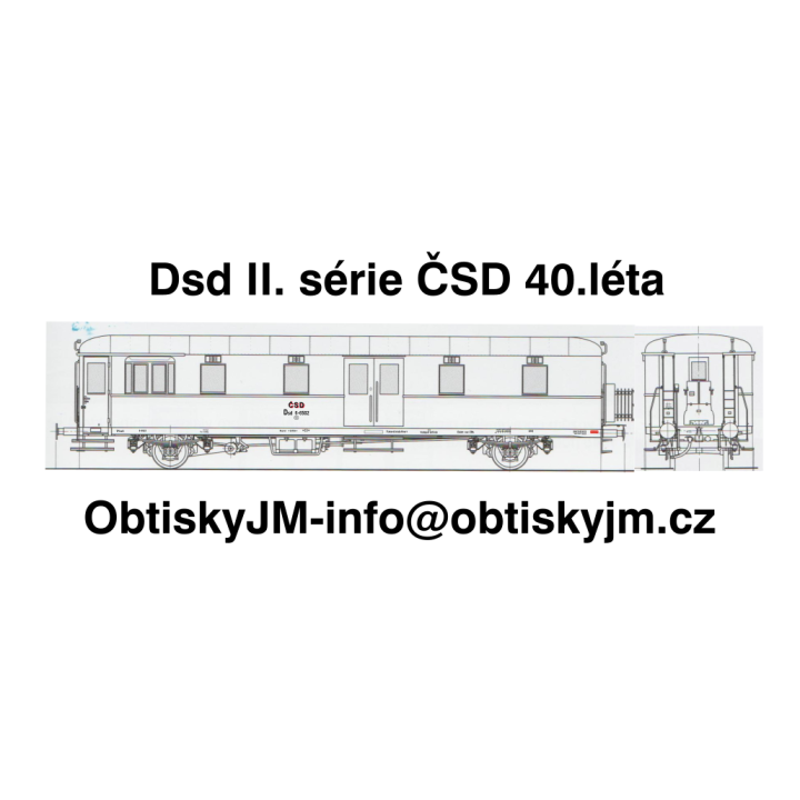 H0-Dsd II.série Rybák ČSD 40.léta Dom.st. Praha W.