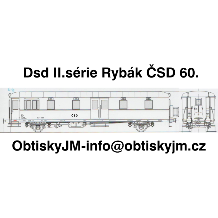 Dsd II.série Rybák ČSD 60.léta Dom.st. Plzeň G.N.  A