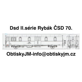 H0-Dsd II.série Rybák ČSD 70.léta Dom.st. Plzeň G.N.  A