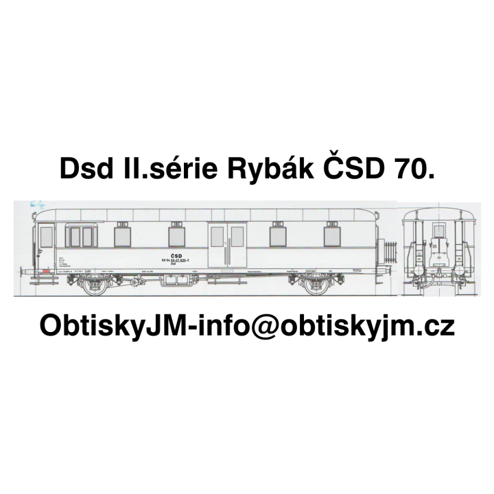 H0-Dsd II.série Rybák ČSD 70.léta Dom.st. Plzeň G.N.  A