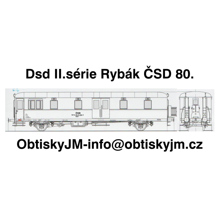 H0-Daad II.série Rybák ČSD 80.léta Dom.st. Plzeň G.N.  A