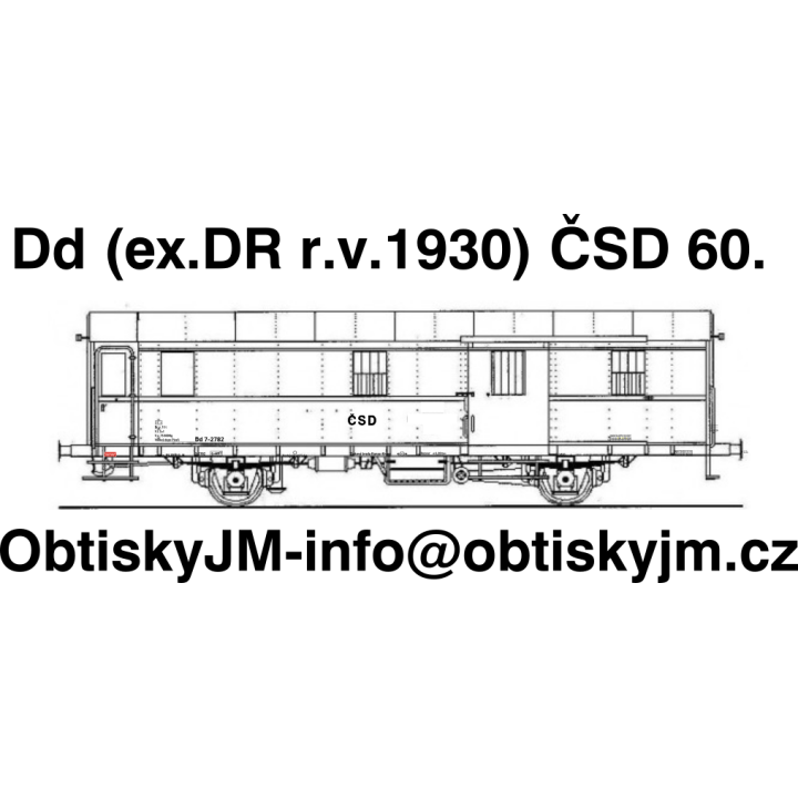 Dd (ex.DR) ČSD 60.léta Dom.st. Plzeň G.N.  A