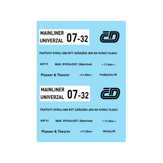 Podbíječka Plasser & Theurer ASP ČD 07-32