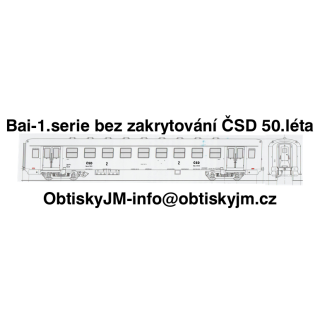 Bai-1. série bez podvěsů ČSD 50.léta Dom.st.Praha Hl.N. A