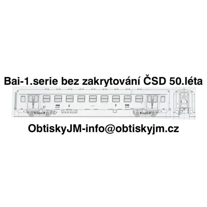 Bai-1. série bez podvěsů ČSD 50.léta Dom.st.Praha Hl.N. A