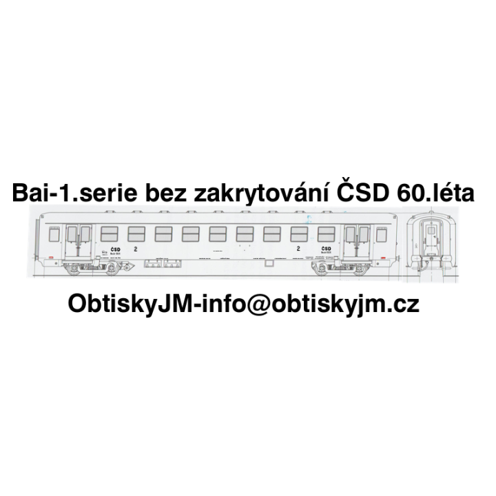 Bai-1. série bez podvěsů ČSD 60.léta Dom.st.Praha Hl.N. A