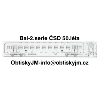 Bai-2. série ČSD 50.léta Dom.st.Praha Hl.N. B