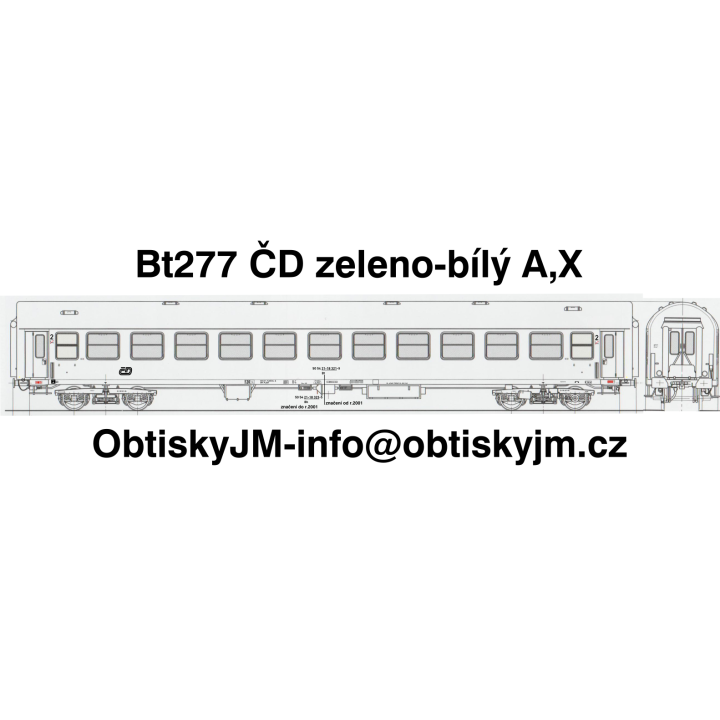 Bt277 ČD zeleno-bílý A,A