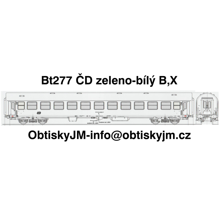 Bt277 ČD zeleno-bílý B,A