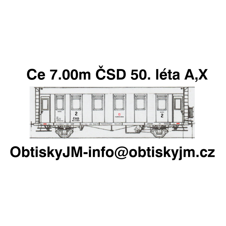 H0-Be (ex.Ce) 7.00m ČSD 50.léta A,A