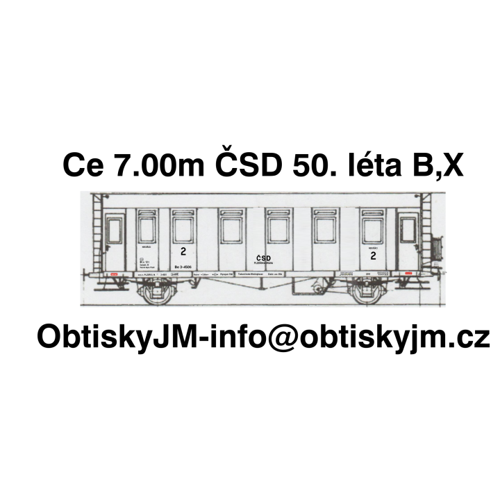 H0-Be (ex.Ce) 7.00m ČSD 50.léta B,B